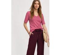 T-Shirt STREET ONE, Damen, Gr. 44, blush berry, Web, 50% Baumwolle, 50% Modal, unifarben, normal normal, V-Ausschnitt, normaler Saum, Shirts T-Shirt, im soften Baumwoll-Mix (71763719-44) blush berry