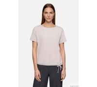 Kurzarmshirt BETTY BARCLAY "Damen mit Tunnelzug", Damen, Gr. 48, beige, Jersey, Obermaterial: 75% Polyester, 22% Viskose, 3% Elasthan, figurumspielend normal, U-Boot-Ausschnitt, Shirts (28723034-48) b