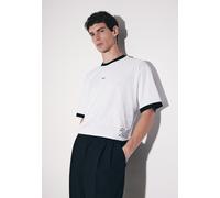 T-Shirt STUDIO SEIDENSTICKER "Studio", Herren, Gr. XL, weiß, 90% Polyester, 10% Elasthan, unifarben, oversize, Rundhals, Shirts T-Shirt, 1/2 Rundhals Uni (15398746-XL) weiß