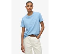 T-Shirt SUPERDRY "Essential Logo Emb Tee", Damen, Gr. S, blaubell, Single Jersey, Obermaterial: 100% Baumwolle, unifarben, normal, Rundhals, Shirts T-Shirt (65393617-S)