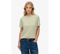 T-Shirt SUPERDRY "Essential Logo Emb Tee", Damen, Gr. XXL, dusty sage, Single Jersey, Obermaterial: 100% Baumwolle, unifarben, normal, Rundhals, Shirts T-Shirt (81131941-XXL) dusty sage
