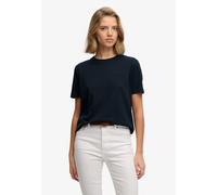 T-Shirt SUPERDRY "Essential Logo Emb Tee", Damen, Gr. XXL, eclipse navy, Single Jersey, Obermaterial: 100% Baumwolle, unifarben, normal, Rundhals, Shirts T-Shirt (45806307-XXL) eclipse navy