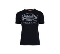 T-Shirt SUPERDRY "T-Shirt VI Classic Tee 1er Pack", Herren, Gr. L, blau (dunkelblau), Obermaterial: 100% Baumwolle CO., Shirts T-Shirt (81707136-L) dunkelblau