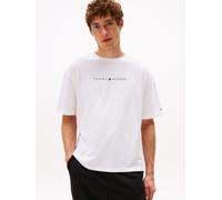 T-Shirt "TEE CONT. LOGO", Herren, Gr. M (50), weiß (th optic weiß), Jersey, Obermaterial: 100% Baumwolle, TOMMY HILFIGER UNDERWEAR, normal, Rundhals, Shirts T-Shirt, mit Rundhals, normale Passform (88