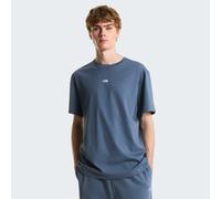 T-Shirt THE NORTH FACE "M ESSENTIAL CENTER LOGO RELAXED SHORT SLEEVE TEE", Damen, Gr. XL, granite grau, Obermaterial: 100% Baumwolle, normal, Rundhals, Shirts T-Shirt, lockere Passform, Kurzarm, für S