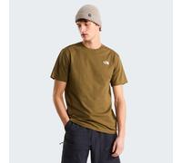 T-Shirt THE NORTH FACE "M EVOLUTION SIMPLE DOME REGULAR SHORT SL", Herren, Gr. XXL, braun (caraway seed), Obermaterial: 100% Baumwolle, normal, Rundhals, Shirts T-Shirt, normale Passform, Kurzarm, für