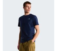 T-Shirt THE NORTH FACE "M MOUNTAIN SKETCH REGULAR SHORT SLEEVE TEE-GRAPHIC", Herren, Gr. L, summit navy, Obermaterial: 60% Baumwolle, 40% Polyester, Shirts T-Shirt, normale Passform, kurze Ärmel, spor