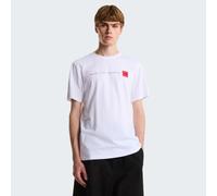 T-Shirt THE NORTH FACE "M NEVER STOP EXPLORING REGULAR SHORT SLEEVE TEE-GRAPHIC", Herren, Gr. S, tnf weiß, Obermaterial: 60% Baumwolle, 40% Polyester, Shirts T-Shirt, normale Passform, kurze Ärmel, fü