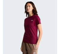T-Shirt THE NORTH FACE "W EVOLUTION SIMPLE DOME SLM SHORT SLEEVE", Damen, Gr. L, burgundy crush, Obermaterial: 100% Baumwolle, normal, Rundhals, Shirts T-Shirt, schmaler Schnitt, Kurzarm, für Wandern