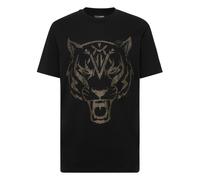 T-Shirt PLEIN SPORT "Tiger", Herren, Gr. XXL, schwarz (0293, schwarz, lightgold), Obermaterial: 100% Baumwolle, Shirts T-Shirt (18683812-XXL) 0293, schwarz, lightgold