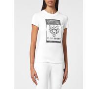 T-Shirt PLEIN SPORT "Tiger", Damen, Gr. XS, weiß (01, weiß), Obermaterial: 100% Baumwolle, Shirts T-Shirt (48846757-XS) 01, weiß