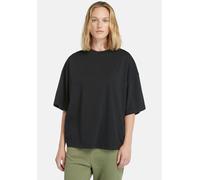 Timberland Damen Kurzarm T-shirt Frau Dunstan Kurzärmeliges Oversize Tee Schwarz Xl