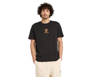 T-Shirt TIMBERLAND "Print Stack Logo Short Sleeve Tee", Herren, Gr. 3XL, schwarz, Single Jersey, Obermaterial: 100% Baumwolle, unifarben, Rundhals, Shirts T-Shirt, sportlicher Schnitt, Kurzarm, für Sp