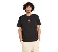 T-Shirt TIMBERLAND "Print Stack Logo Short Sleeve Tee", Jungen, Gr. XL, schwarz, Single Jersey, Obermaterial: 100% Baumwolle, unifarben, Rundhals, Shirts T-Shirt, sportlicher Schnitt, Kurzarm, für Spo