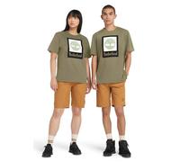 T-Shirt TIMBERLAND "STACK LOGO Colored Short Sleeve Tee", Herren, Gr. S, leaf grün, Jersey, Obermaterial: 100% Baumwolle, Rundhals, Shirts T-Shirt, UNISEX (16967040-S) leaf grün