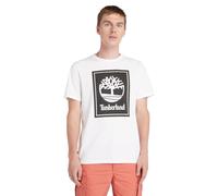 T-Shirt TIMBERLAND "STACK LOGO Short Sleeve Tee", Damen, Gr. XL, weiß, Jersey, Obermaterial: 100% Baumwolle, Rundhals, abgesteppt, Shirts T-Shirt (21190249-XL) weiß