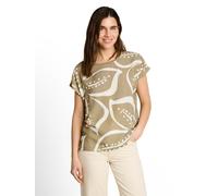 Tom Tailor - T-Shirt im Material-Mix silver olive - Gr. - XXXL