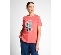 Tom Tailor - T-Shirt mit Print soft coral pink - Gr. - XXXL