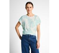 T-Shirt TOM TAILOR, Damen, Gr. M, big mint ginkgo, Single Jersey, Obermaterial: 50% Baumwolle, 50% Modal, bedruckt, regular fit normal, Rundhals, Shirts T-Shirt, mit All-Over Print (19815052-M)