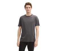 TOM TAILOR - Basic T-Shirt aus Baumwolle Tarmac Grey M