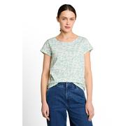 T-Shirt TOM TAILOR, Damen, Gr. M, grün ginkgo minimal, Jersey, Obermaterial: 100% Baumwolle, bedruckt, regular fit normal, Rundhals, Shirts T-Shirt (92381603-M) grün ginkgo minimal
