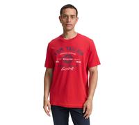 TOM TAILOR Herren 1037735 T-Shirt, 12830-Samba Red, S