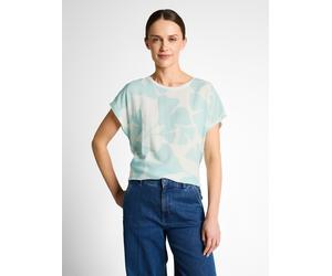 T-Shirt TOM TAILOR, Damen, Gr. XL, big mint ginkgo, Single Jersey, Obermaterial: 50% Baumwolle, 50% Modal, bedruckt, regular fit normal, Rundhals, Shirts T-Shirt, mit All-Over Print (19815052-XL) big