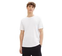 TOM TAILOR Denim T-Shirts aus Baumwolle im 3er-Pack, White, XL
