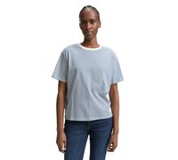 T-Shirt TOM TAILOR DENIM, Damen, Gr. XS (34), small dusty blau weiß stripe, Single Jersey, Obermaterial: 100% Baumwolle, gestreift, regular fit taillenbedeckt, Rundhals, gerader Abschluss, Shirts T-Sh