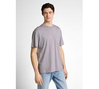 T-Shirt TOM TAILOR DENIM, Jungen, Gr. XL, soft lila grau, Single Jersey, Obermaterial: 100% Baumwolle, unifarben, regular fit normal, Rundhals, Shirts T-Shirt, mit Brust Tasche (93165322-XL) soft lila