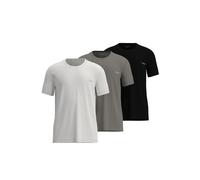 T-Shirt TOM TAILOR, Herren, Gr. 7, bunt (schwarz, mittel, melange), Single Jersey, Obermaterial: 100% Baumwolle, Shirts T-Shirt, lässiger Casual-Stil (23535156-7) schwarz, mittel, melange