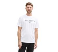 TOM TAILOR - T-Shirt aus Baumwolle mit Logo-Print White L