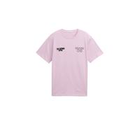 T-Shirt TOM TAILOR, Jungen, Gr. 128, rosa (grayish pink), Obermaterial: 100% Baumwolle, bedruckt, regular fit taillenbedeckt, gerader Abschluss, Shirts T-Shirt, mit Front und Back Print (59396915-128)
