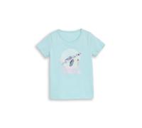 T-Shirt TOM TAILOR, Mädchen, Gr. 104/110, cool lila, Single Jersey, Obermaterial: 100% Baumwolle, regular fit, Shirts T-Shirt (70031116-104) cool lila