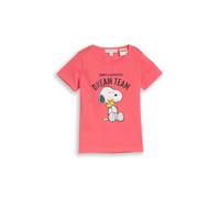 TOM TAILOR Mädchen T-Shirt mit Snoopy-Print, rosa, Uni, Gr. 104/110