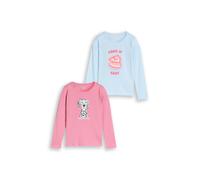 T-Shirt TOM TAILOR, Mädchen, Gr. 92/98, bunt (new breeze blau), Single Jersey, Obermaterial: 100% Baumwolle, regular fit normal, Rundhals, gerader Abschluss, Shirts T-Shirt, mit Print (94815137-92) ne