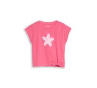 T-Shirt TOM TAILOR, Mädchen, Gr. 92/98, flashy pink, Single Jersey, Obermaterial: 100% Baumwolle, regular fit, Shirts T-Shirt (25888452-92) flashy pink