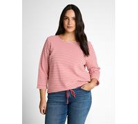 Tom Tailor 1050884 3/4-arm T-shirt 46 Pink Offwhite Regular Stripe