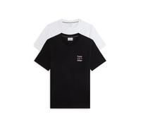 Tommy Hilfiger Men's 2-Pack Chest Graphic Reg Tees MW0MW45091 S/S T-Shirt, Multi (White/Black), M