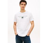 T-Shirt TOMMY HILFIGER "BRAND LOVE MONO STACK", Damen, Gr. XXL, weiß, Single Jersey, Obermaterial: 100% Baumwolle, regular fit normal, Rundhals, Shirts T-Shirt, aus Jersey mit Logo (78842147-XXL) weiß