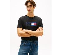 T-Shirt TOMMY HILFIGER "BRAND LOVE TEXT BOX", Herren, Gr. XL, schwarz, Single Jersey, Obermaterial: 100% Baumwolle, normal normal, Rundhals, Shirts T-Shirt, regular fit, gerippter Rundhals (58091437-X