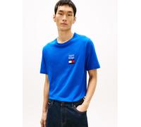 Tommy Hilfiger Regular Fit T-Shirt aus reiner Baumwolle Modell 'BRAND LOVE TEXT' in Royal, Größe XXL