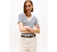 Tommy Hilfiger Damen T-Shirt CODY Slim Fit, weiß, Gr. L