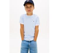 T-Shirt TOMMY HILFIGER "ESSENTIAL COTTON REG FIT TEE SS", Jungen, Gr. 3 (98), sweet blau, Single Jersey, Obermaterial: 100% Baumwolle, unifarben, regular fit normal, Rundhals, eingesetzt abgesteppte K