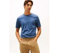 T-Shirt TOMMY HILFIGER "ESSENTIAL HEATHER", Herren, Gr. XL, aegean sea heather, Single Jersey, Obermaterial: 100% Baumwolle, regular fit normal, Shirts T-Shirt, meliert, regular fit, Rundhals, Basic,