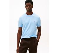 T-Shirt TOMMY HILFIGER "ESSENTIAL REG FIT SOLID TEE mit Stickerei und Rundhals", Herren, Gr. XXL, well water, Single Jersey, Obermaterial: 100% Baumwolle, Basic, Rundhals, Shirts T-Shirt (97231817-XXL