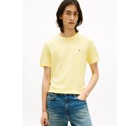 Tommy Hilfiger Herren T-Shirt Kurzarm Seasonal Solid Tee mit Rundhalsausschnitt, Gelb (Citronella), XL