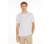 Tommy Hilfiger Herren T-Shirt Kurzarm Essential mit Brusttasche, Weiß (White), L