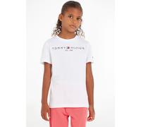 Tommy Hilfiger Unisex Kinder Essential Tee S/S Ks0ks00210 Kurzarm T-Shirts, Weiß (White), 140 EU