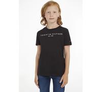 Tommy Hilfiger Kinder Unisex T-Shirt Kurzarm Essential Tee Rundhalsausschnitt, Schwarz (Black), 3 Jahre
